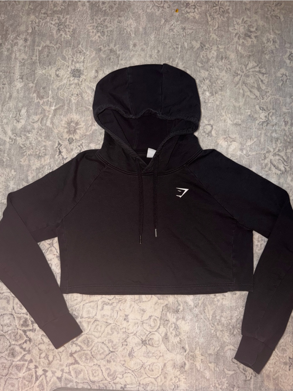 Gymshark Black Hoodie with White Label